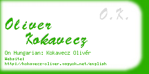 oliver kokavecz business card